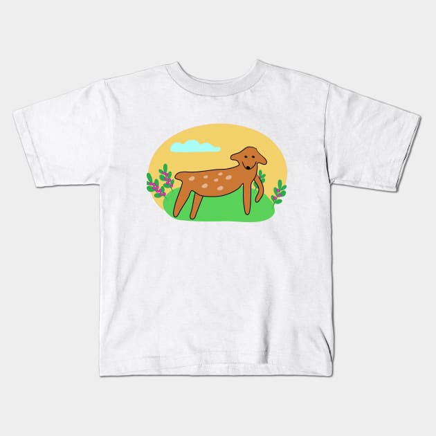 Dog. Lovely pet. Animal. Interesting design, modern, interesting drawing. Hobby and interest. Concept and idea. Kids T-Shirt by grafinya